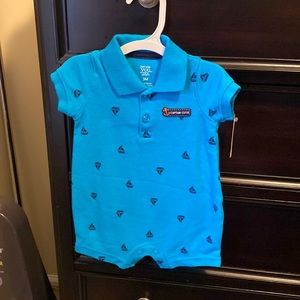 Baby boy snap crotch one piece